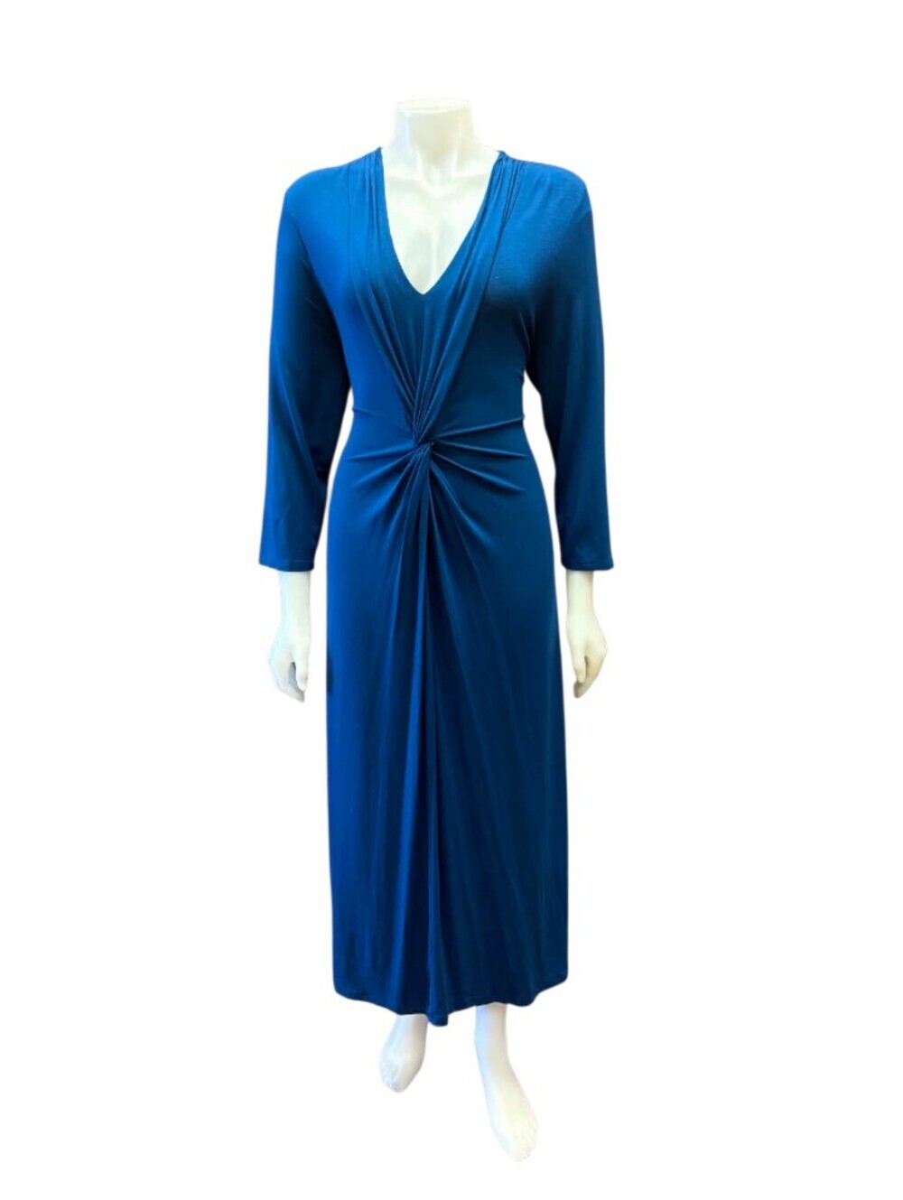 Tommy Bahama EUC Blue Maxi Dress with Twist-Front Size Large